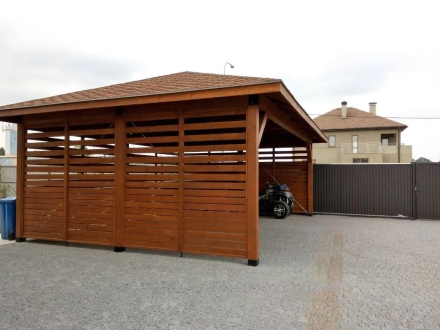 Навес для трех машин РИВЕРСАЙД Премиум комплектация, фото 8