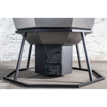 Сибирский банный чан "Добрыня Никитич" на подставке + печь 1850 мм опора - черный металл Сибирский банный чан "Добрыня Никитич" на подставке + печь 1850 мм опора - черный металл