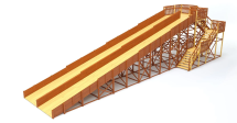 Зимняя горка Савушка Зима 12 без места для хранения Махагон/сосна