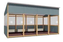 Теневой навес Классика ВСТ 1513 18 м2 для улицы