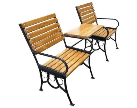 Скамейка садовая Пара, 2 м Ангарская сосна, фото 1