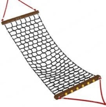 Канатный гамак с подвесами 1900х920 мм для детской площадки