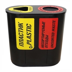 Урна для раздельного сбора мусора Город 2, 2 секции (2х32л), фото 3