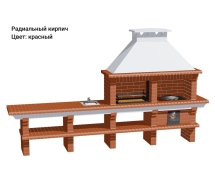 Печь Аристократ 730 S Прямоугольный кирпич красный