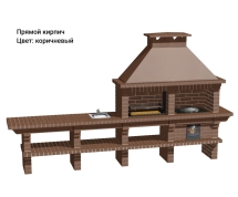 Печь Аристократ 730 S Прямоугольный кирпич красный