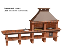 Печь Аристократ 730 S Радиальный кирпич красный