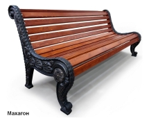 Скамейка чугунная Город, Сосна 1,5 м Скамейка чугунная Город, Сосна 1,5 м