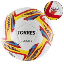 Мяч футбольный &quot;TORRES Junior-3&quot; р.3, бело-красно-желтый