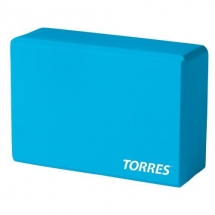Блок для йоги &quot;TORRES&quot;, размер 8x15x23 см, материал ЭВА, голубой.