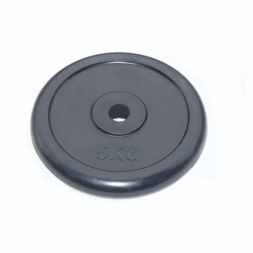 Диск JOHNS d26/d51 мм черный обрезиненный, 5кг, фото 1 Диск JOHNS d26/d51 мм черный обрезиненный, 5кг, фото 1