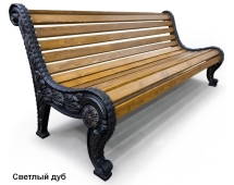 Скамейка чугунная Город, Сосна 1,8 м Скамейка чугунная Город, Сосна 1,8 м