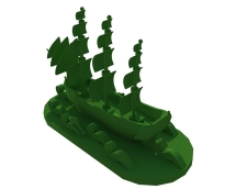 Топиари Корабль, h - 100 см, зеленый - газон Premium Топиари Корабль, h - 100 см, зеленый - газон Premium