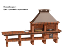 Печь Аристократ 730 S Радиальный кирпич красный с коричневым