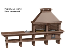 Печь Аристократ 730 S Радиальный кирпич красный с коричневым
