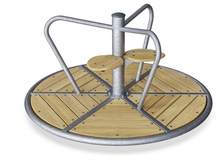 ДИО 2.42.11 Карусель Эко с 2 сидениями цинк, фото 1