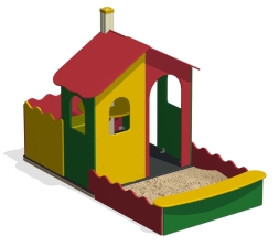 Домик-беседка Комбо ПС-59.2 с песочницей для детской площадки, фото 2 Домик-беседка Комбо ПС-59.2 с песочницей для детской площадки, фото 2