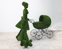 Топиари композиция Мама с детьми - газон Есо Топиари композиция Мама с детьми - газон Есо