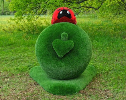 Топиари композиция Божья коровка на яблоке Гренни - газон Eco Green + Eco, фото 4