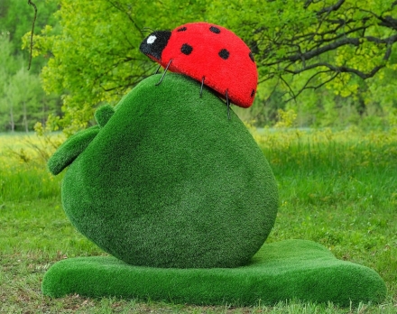 Топиари композиция Божья коровка на яблоке Гренни - газон Eco Green + Eco, фото 2