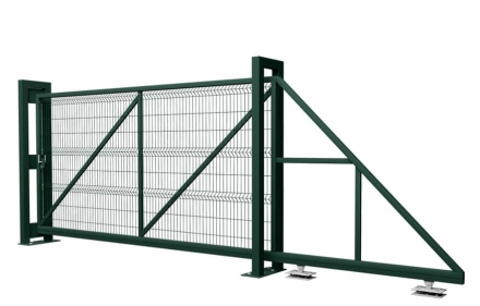 Ворота откатные, ширина проема 4000мм, пруток 4мм, фото 1