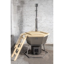 Сибирский банный чан "Елисей Силович" на подставке + печь 1650 мм опора - нерж. сталь Сибирский банный чан "Елисей Силович" на подставке + печь 1650 мм опора - нерж. сталь