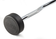 Штанга неразборная обрезиненная 10 кг Изогнутый гриф Штанга неразборная обрезиненная 10 кг Изогнутый гриф