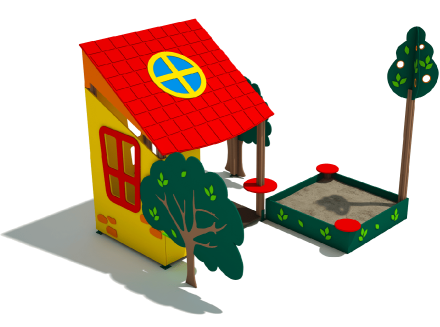 Песочный дворик Веранда тип 2 для детской площадки, фото 1