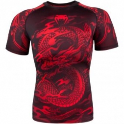 Рашгард Venum Dragon's Flight Black/Red S/S, фото 1