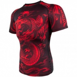 Рашгард Venum Dragon's Flight Black/Red S/S, фото 2