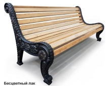 Скамейка чугунная Город, Сосна 3,0 м Скамейка чугунная Город, Сосна 3,0 м