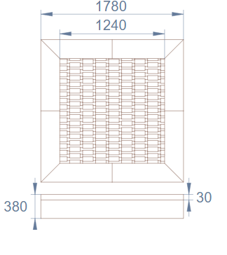Батут квадратной формы, антивандальный, для детских площадок, цвет черный/зеленый – S1200-6001/9005, фото 7
