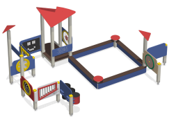 Песочный дворик ИК-162.1 для детской площадки, фото 2 Песочный дворик ИК-162.1 для детской площадки, фото 2