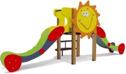 Горка двойная Солнышко 08412 для детской площадки, фото 1