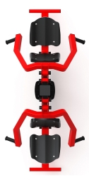 Жим от груди двойной (красный) - Уличный тренажер двойной - СТ 030-11.И1, фото 4 Жим от груди двойной (красный) - Уличный тренажер двойной - СТ 030-11.И1, фото 4