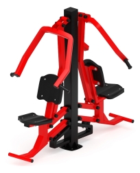 Жим от груди двойной (красный) - Уличный тренажер двойной - СТ 030-11.И1, фото 2 Жим от груди двойной (красный) - Уличный тренажер двойной - СТ 030-11.И1, фото 2