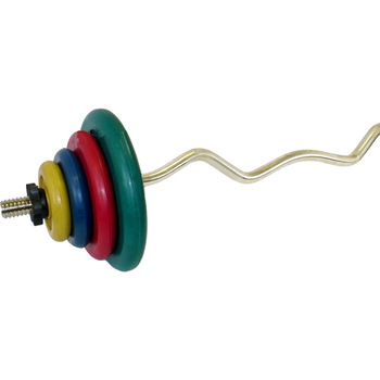 Штанга гнутая W-образная 45 кг (МВ) цветная, фото 1