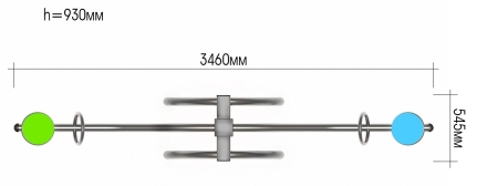 Качели-балансир ЛД041202 для детской площадки, фото 2
