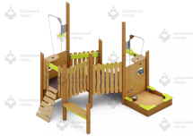 Игровой дворик «Оазис» с песочницей «Тропики» Игровой дворик «Оазис» с песочницей «Тропики»