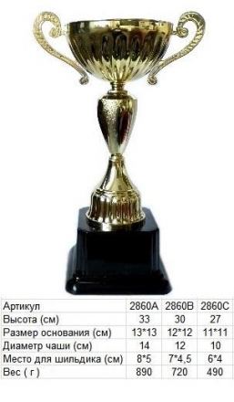 Кубок 2860 А h-33см (чаша), фото 1