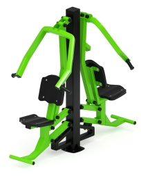 Жим от груди двойной (зеленый) - Уличный тренажер двойной - СТ 030-12.И1, фото 2 Жим от груди двойной (зеленый) - Уличный тренажер двойной - СТ 030-12.И1, фото 2