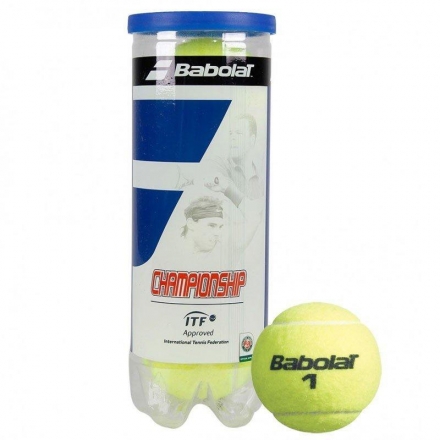 Мяч теннисный BABOLAT Championship 3B, уп.3 шт, желтый, фото 1