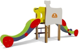 Горка двойная Печка 08410 для детской площадки, фото 1