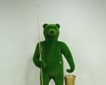 Топиари медведь Михайло рыбак - газон Eco Топиари медведь Михайло рыбак - газон Eco