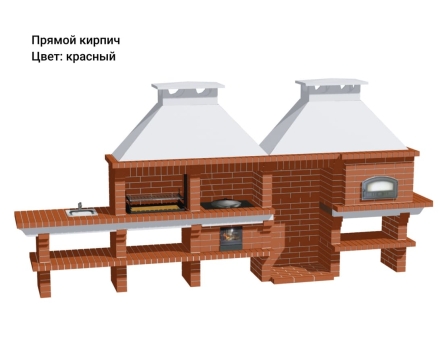 Печь Аристократ 854 Прямоугольный кирпич красный, фото 11