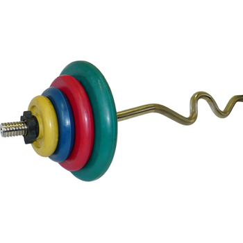 Штанга гнутая EZ-образная 45 кг (МВ) цветная, фото 1