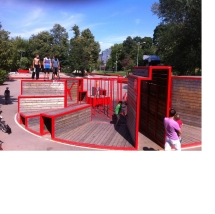 Площадка для паркура круглая стальная