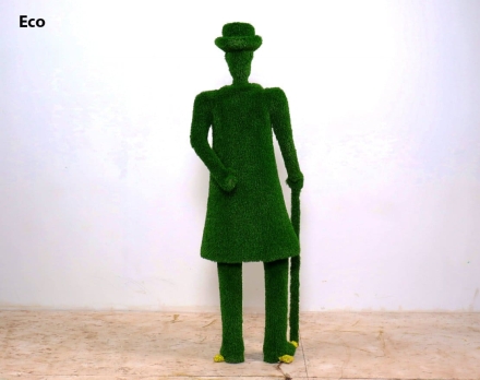 Топиари Джентльмен в шляпе с тростью, h=190 см - газон Eco, фото 2