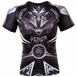 Рашгард Venum Gladiator 3.0 Black/White S/S, фото 1