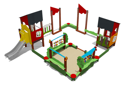 Песочный дворик ВСТ 5634 для детской площадки, фото 1