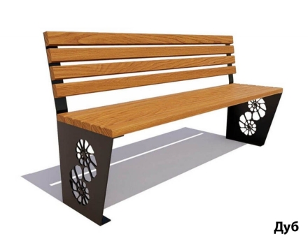 Парковая скамейка Ракушка, Сосна (без подлокотников) 1,5 м, фото 4